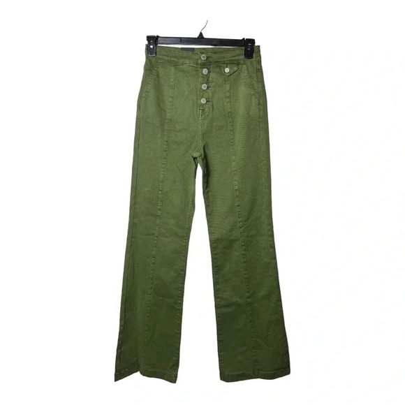 BLANK NYC “THE DELANCEY” DENIM WIDE LEG DENIM PANTS GOING GREEN IN COLOR SIZE 28 - Picture 4 of 14